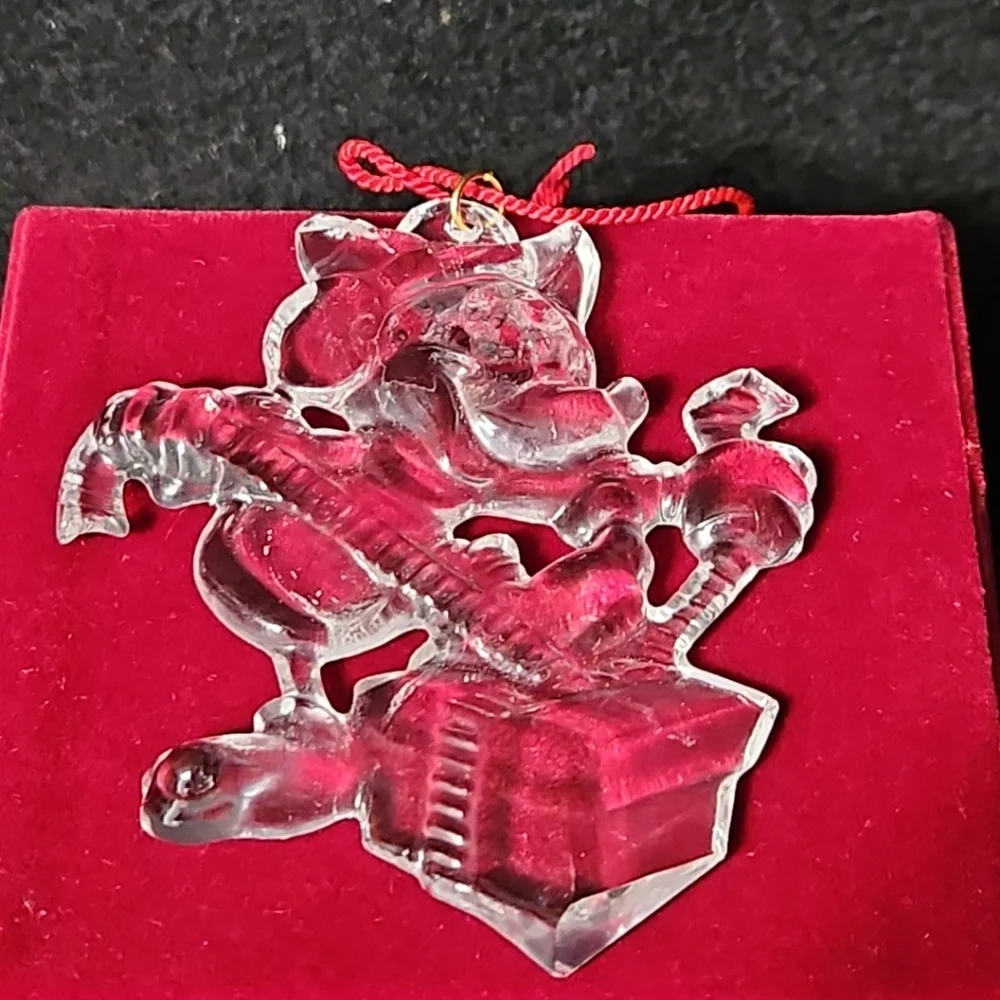 Disney Merry 24% Full lead Crystal Holiday Ornament Xmas Mickey Mouse Exclusive‎